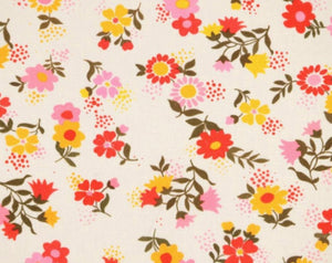 Fabric Godmother Collection  Gertie floral viscose & linen fabric