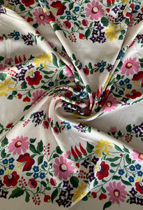 Fabric Godmother Collection  Joni floral stripe viscose fabric
